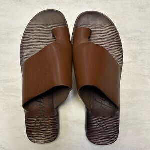 Blowfish, Malibu, Brown Leather Women’s Sandals, size 7